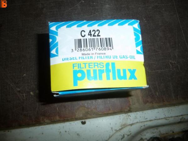 Filtre à carburant PURFLUX : C422 PSA FIAT HUYNDAI